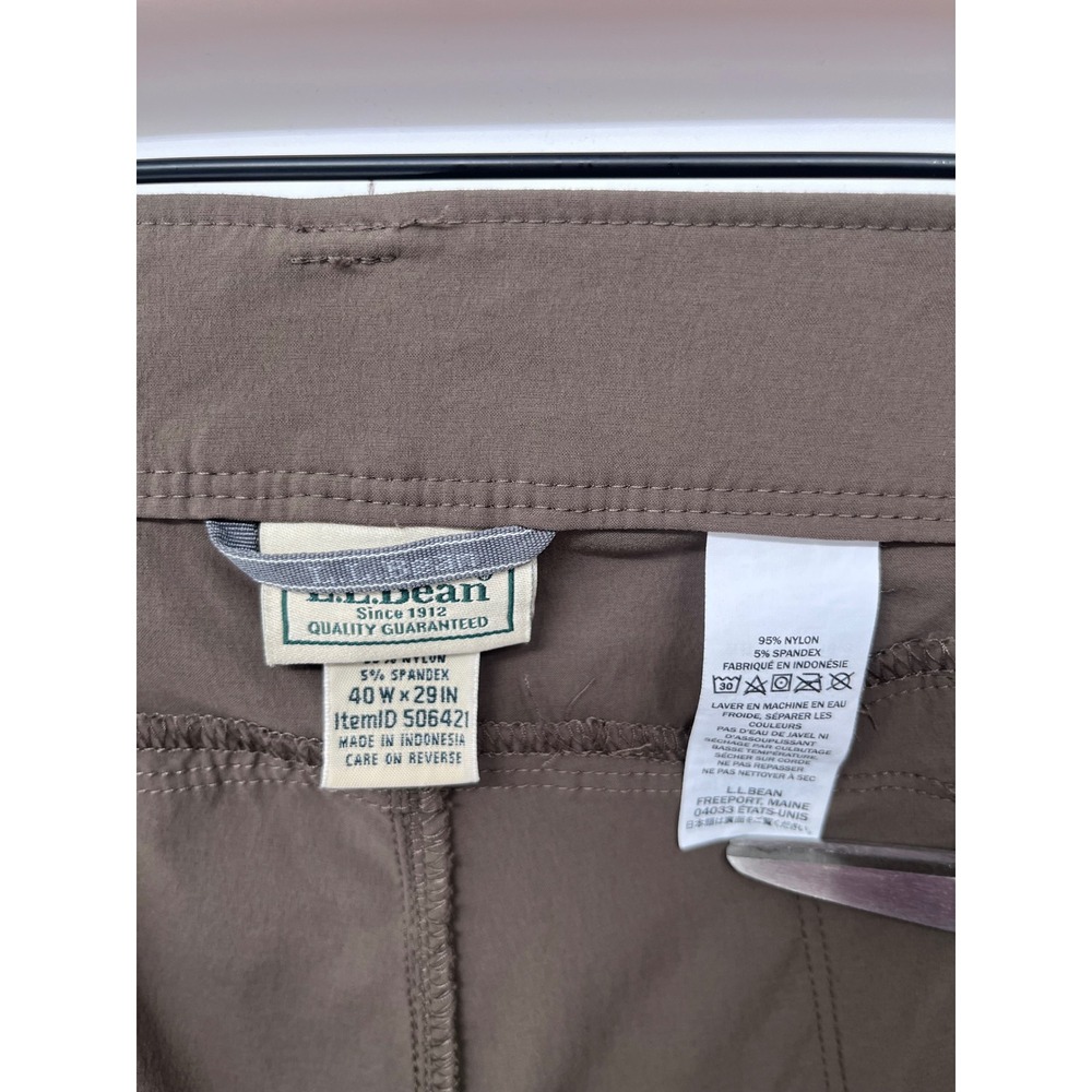 LL Bean Cargo Pants Mens 40 Brown Cresta Hiking Outdoor Gorpcore - Picture 9 of 10